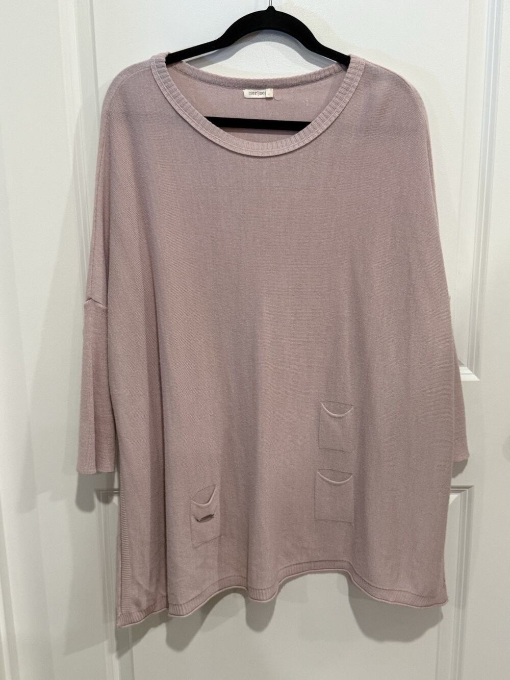 Mersea Catalina Sweater Women’s One Size Pink Oversized Lagenlook Tunic Top OS